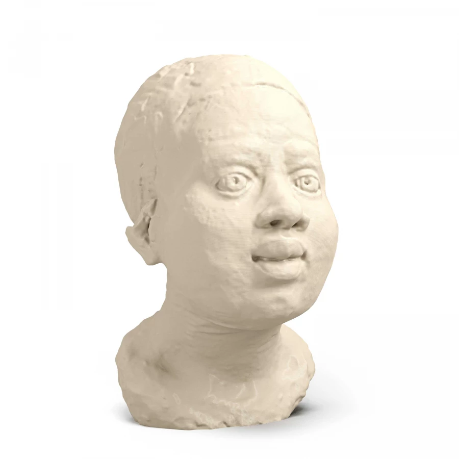 Busto femminile dell'Africa occidentale in avorio chiaro