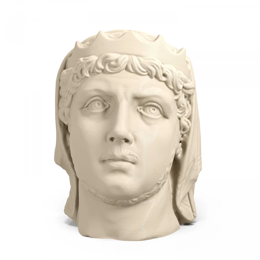 Federico II in avorio chiaro