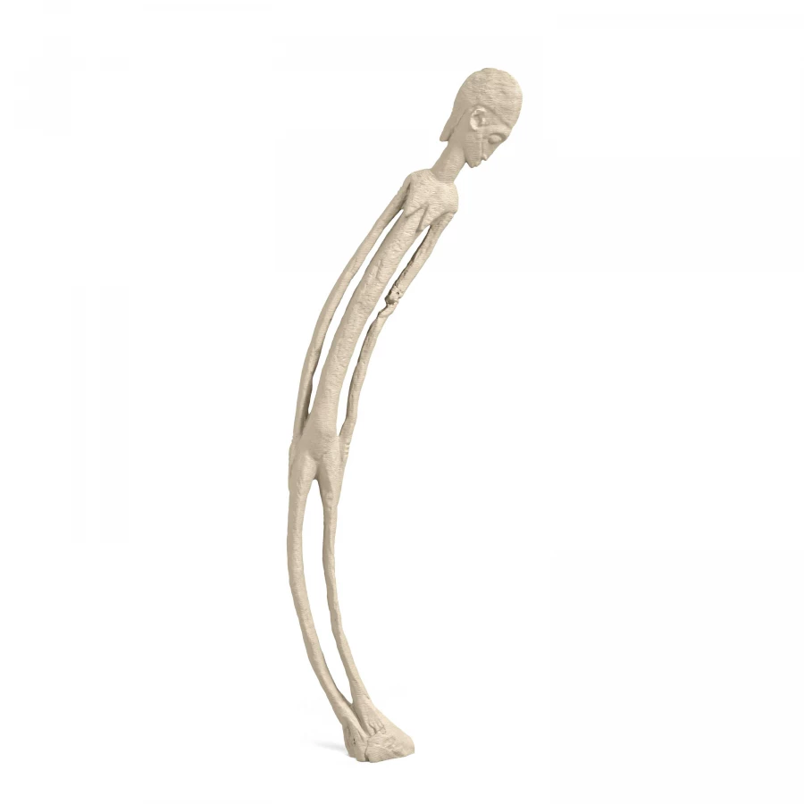 Figura africana femminile e maschile in avorio chiaro