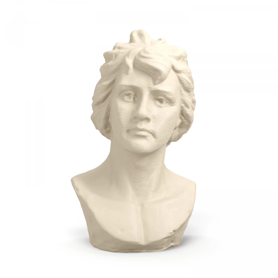 Busto di donna di Bertolino in avorio chiaro