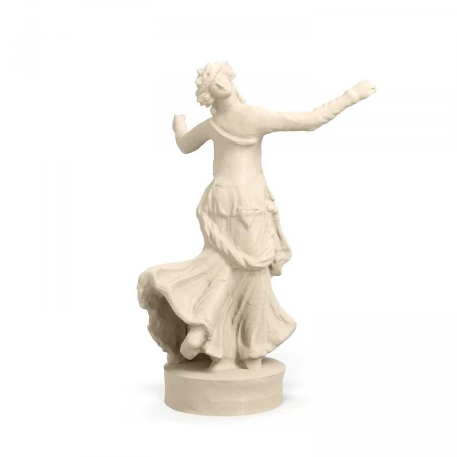 Statuetta ellenistica di danzatrice in avorio chiaro