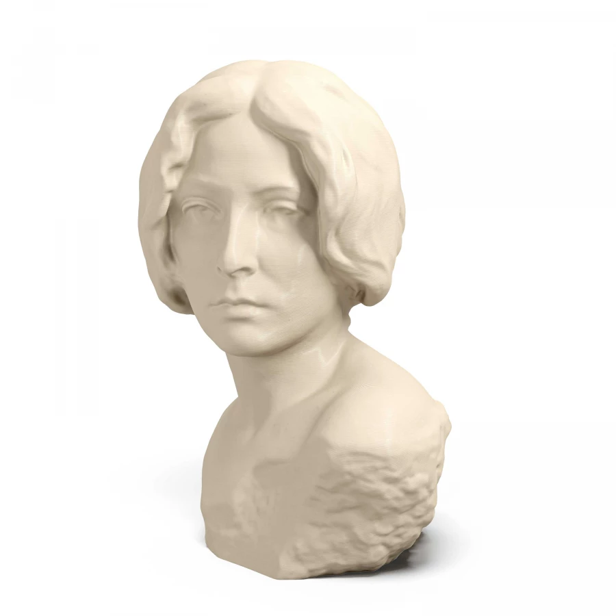 Busto di donna di De Lisi in avorio chiaro