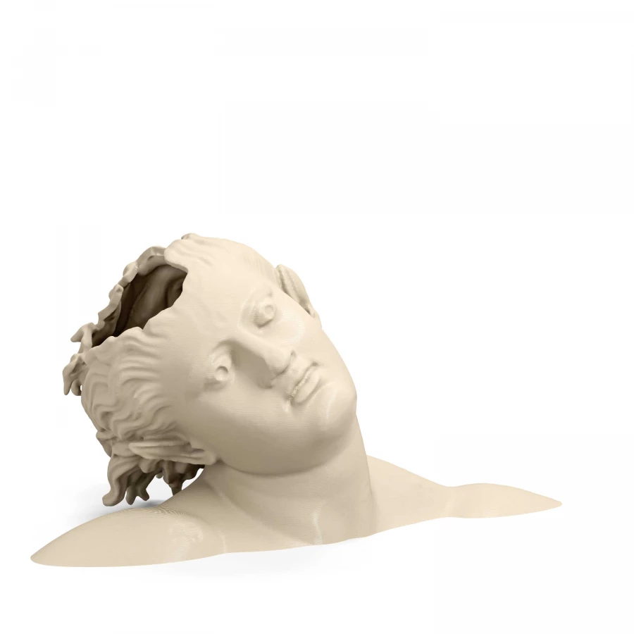 Busto del Satiro danzante di Mazara in avorio chiaro