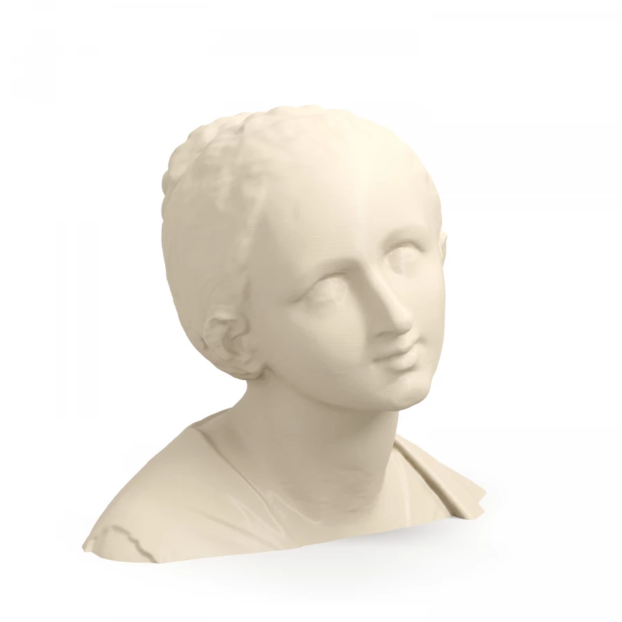 Testa di donna di Serpotta in avorio chiaro