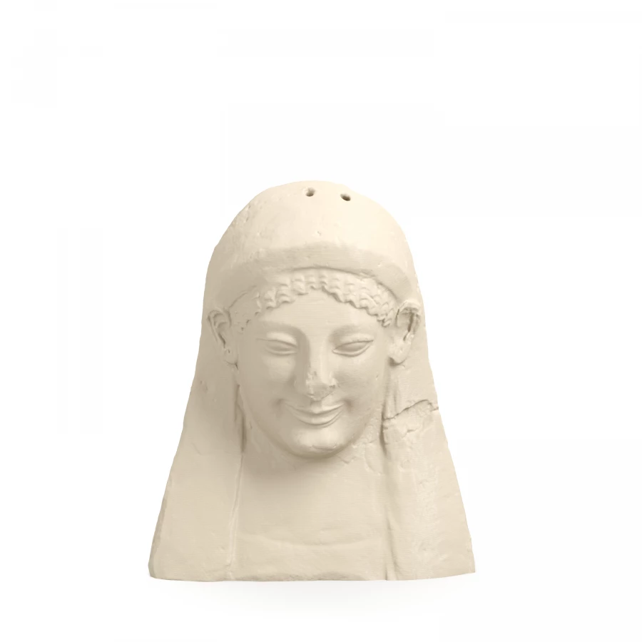 Testa di donna fenicia in avorio chiaro