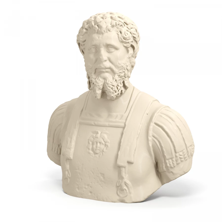 Imperatore Settimio Severo in avorio chiaro